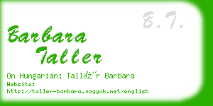 barbara taller business card